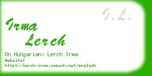 irma lerch business card